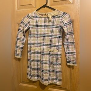 Plaid Long-Sleeve Kids Dress